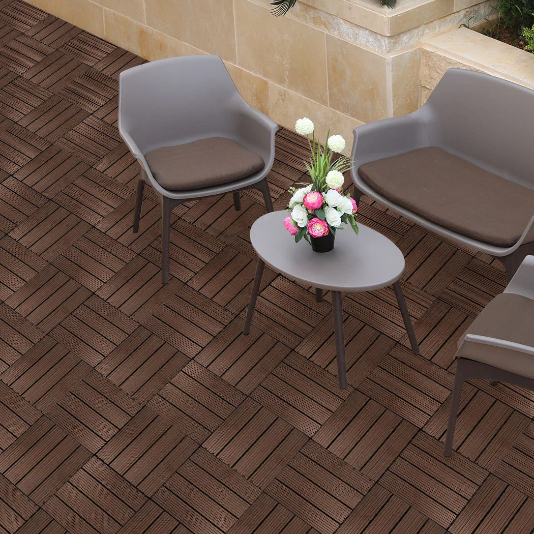 Marlow x10 Floor Tiles Plastic Decking Coffee-2006733022304538631