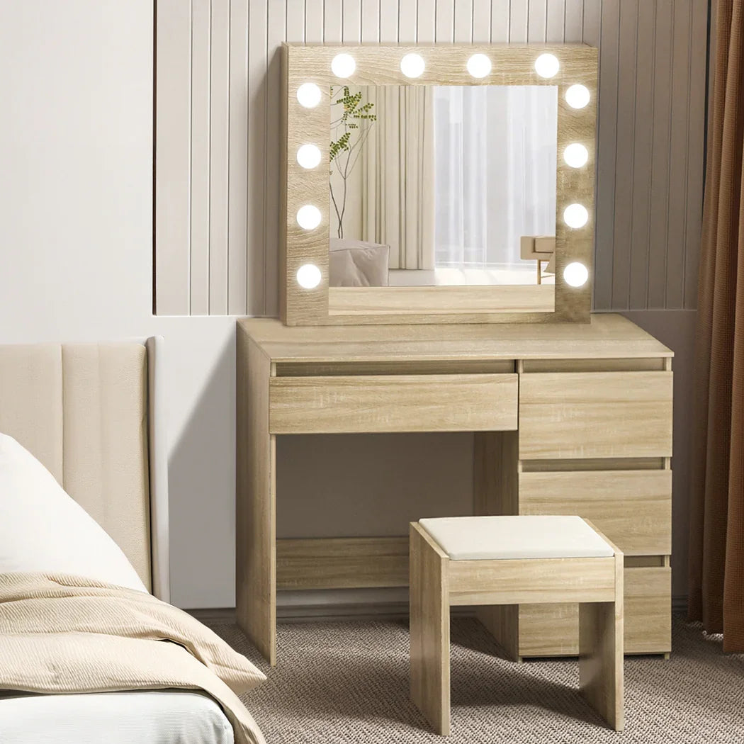 Levede Dressing Table Stool Set Makeup Mirror Led-2006732743878250504