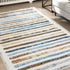 Marlow Floor Rug Short Pile Washable Carpet Soft Plush Non Slip Stripe 80x120-1937319789076811783