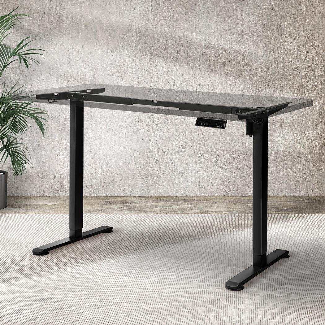Levede Motorised Standing Desk Frame Black Single Motor-2029387252689408007