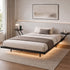 Levede Double Bed Frame Floating Frame with Storage Shelves RGB Lights Black-2072893552320450567