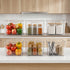 Toque Clear Plastic Storage Bins 6PCS Pantry Fridge Organizer Boxes Handles-2061251865114447879