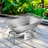 Levede Portable Folding BBQ Charcoal Grill Silver-2006732907665821703
