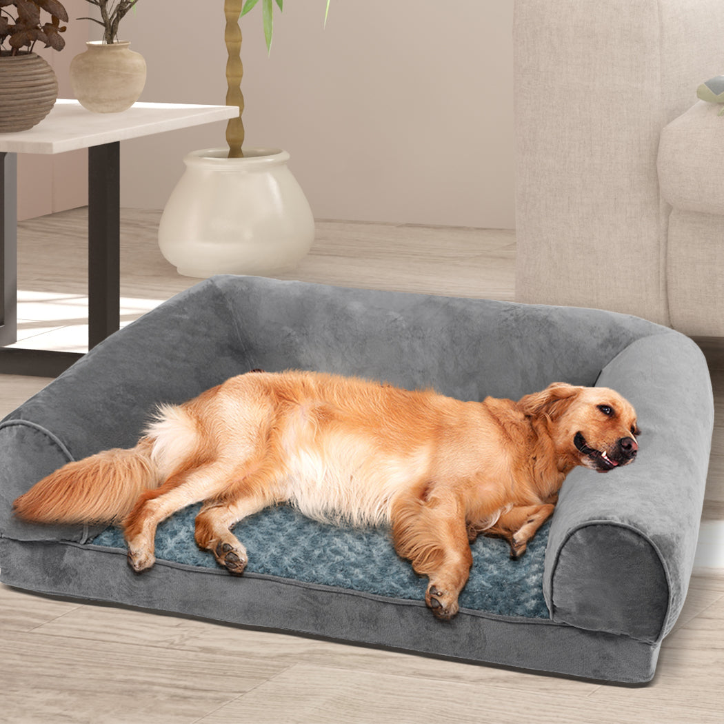 PaWz Pet Bed Sofa Dog Bedding Soft Warm XL Grey X-Large-1864184497445146631
