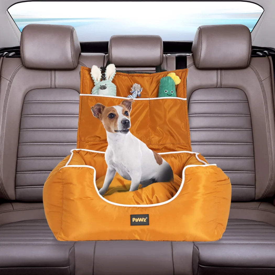 PaWz Pet Car Seat Travel Safety Carrier Orange-2018816732663255046