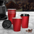 50 Pcs 16oz Disposable Takeaway Coffee Red-1864183142877892615