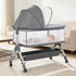Bopeep Baby Cot Bed Crib Newborn Co-Sleeper Bassinet Safety Adjustable Bedside-2050056762865881096