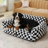 Pawz Pet Bed Plush Checkered Dog Bed Washable Cat Bed-2050056801839353863