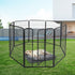 PaWz 8 Panel Pet Dog Playpen Puppy Exercise Black 2.5kg Mackerel & Lamb-1864183335102844935