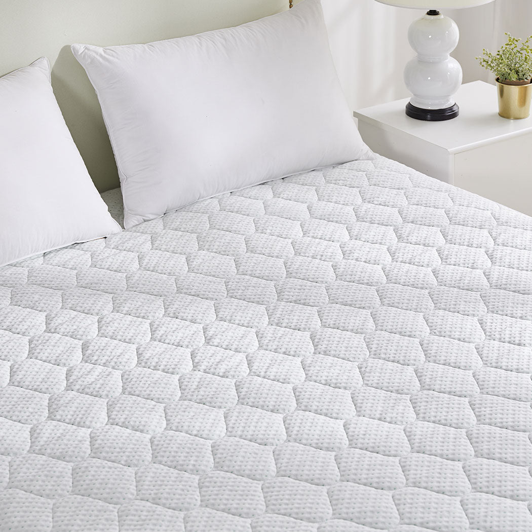 Dreamz Mattress Protector Topper Bamboo Single-1864184408764977159