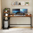 Levede Computer Desk Study Home Table with 4-Tier Shelf-2050056912246018055