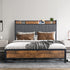 Levede Double Bed Frame Tufted Headboard USB Charge-2006732834424885255