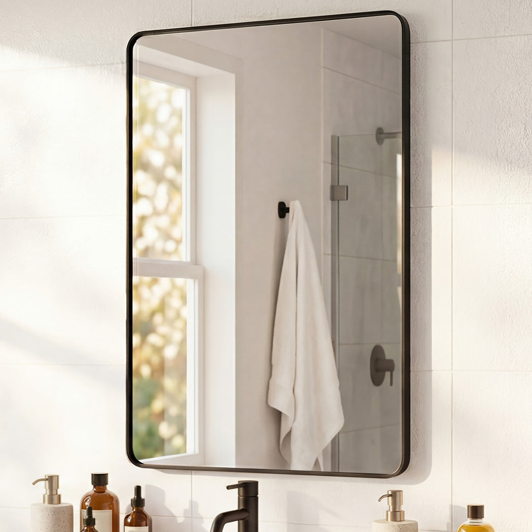 Yezi Rectangle Wall Mirror 75x50cm Bathroom Wall Mounted Vanity Mirror Home Decor-2050059009565790215