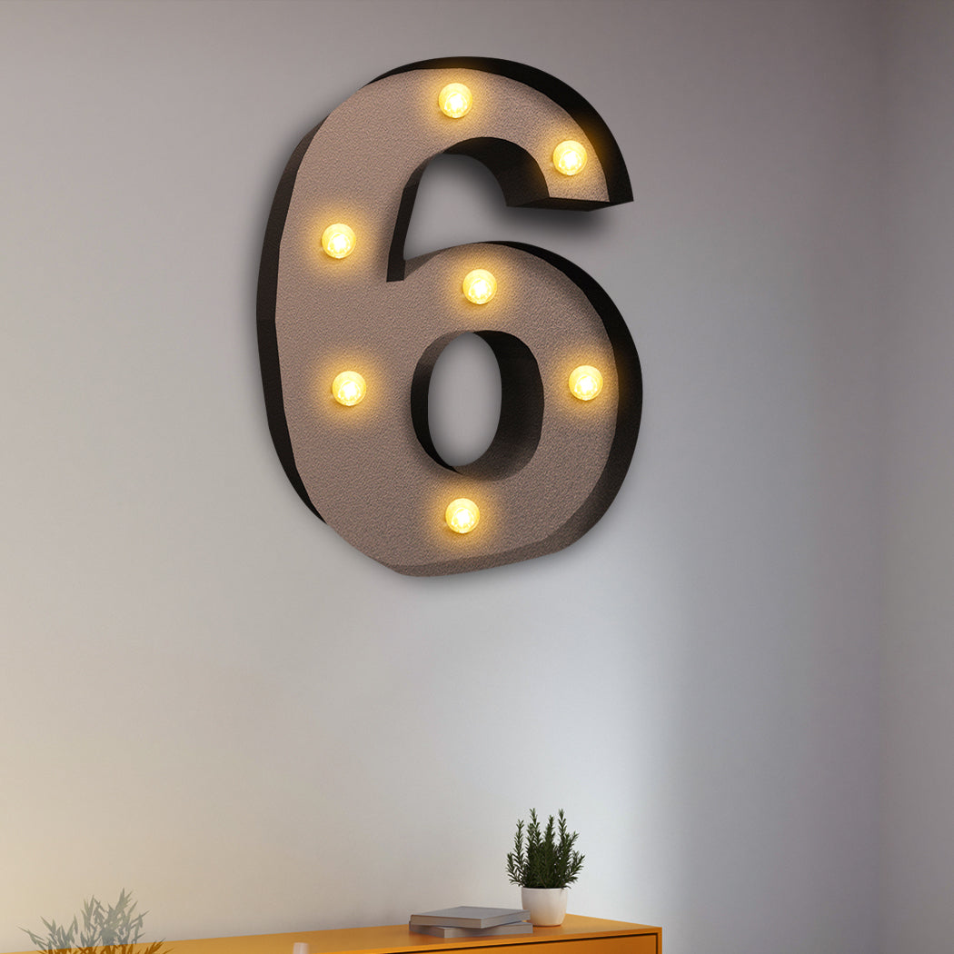 LED Metal Number Lights Free Standing-1894516754407886854