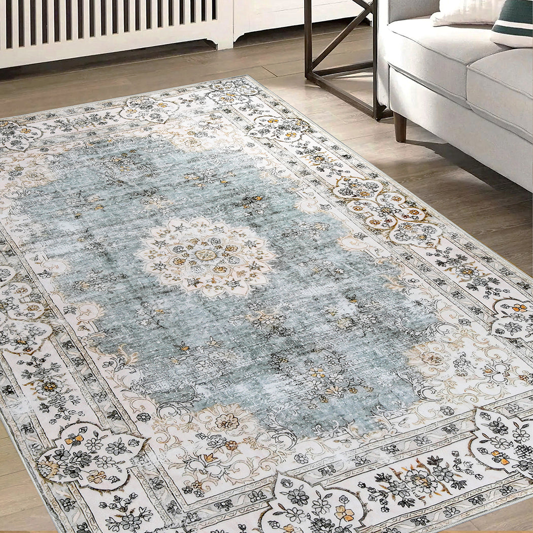 Marlow Floor Rug Short Pile Washable Vintage Carpet Soft Plush Non Slip 160x120-1894516740457631751