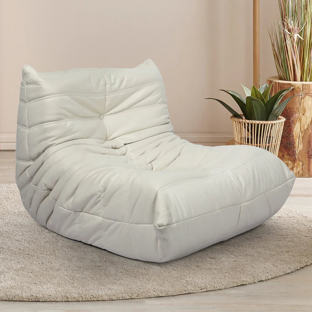 Levede Floor Chair Caterpillar Sofa Beige-2029387236247736327