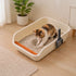 Pawz Large Cat Litter Box High Sided Open Top Cat Litter Tray 60cm Beige-2072893574063722503