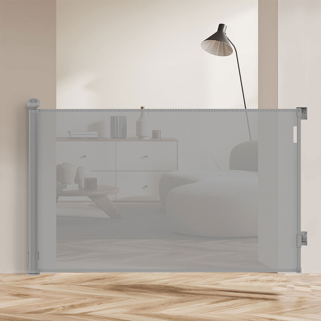 BoPeep Retractable Baby Safety Gates 300cm Grey 300 cm-2018816832366055431
