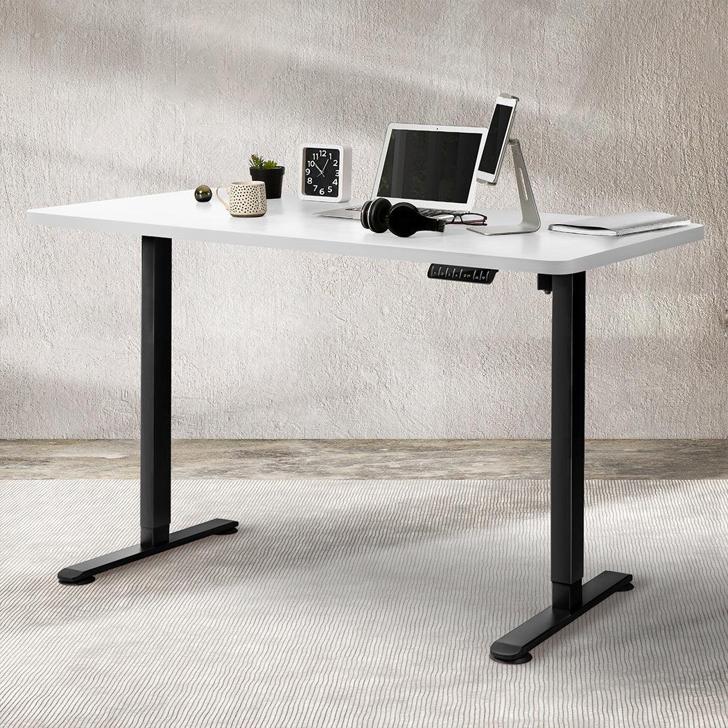 Levede Motorised Standing Desk Adjustable 140cm White 1000x 1MM-2018816933687857159