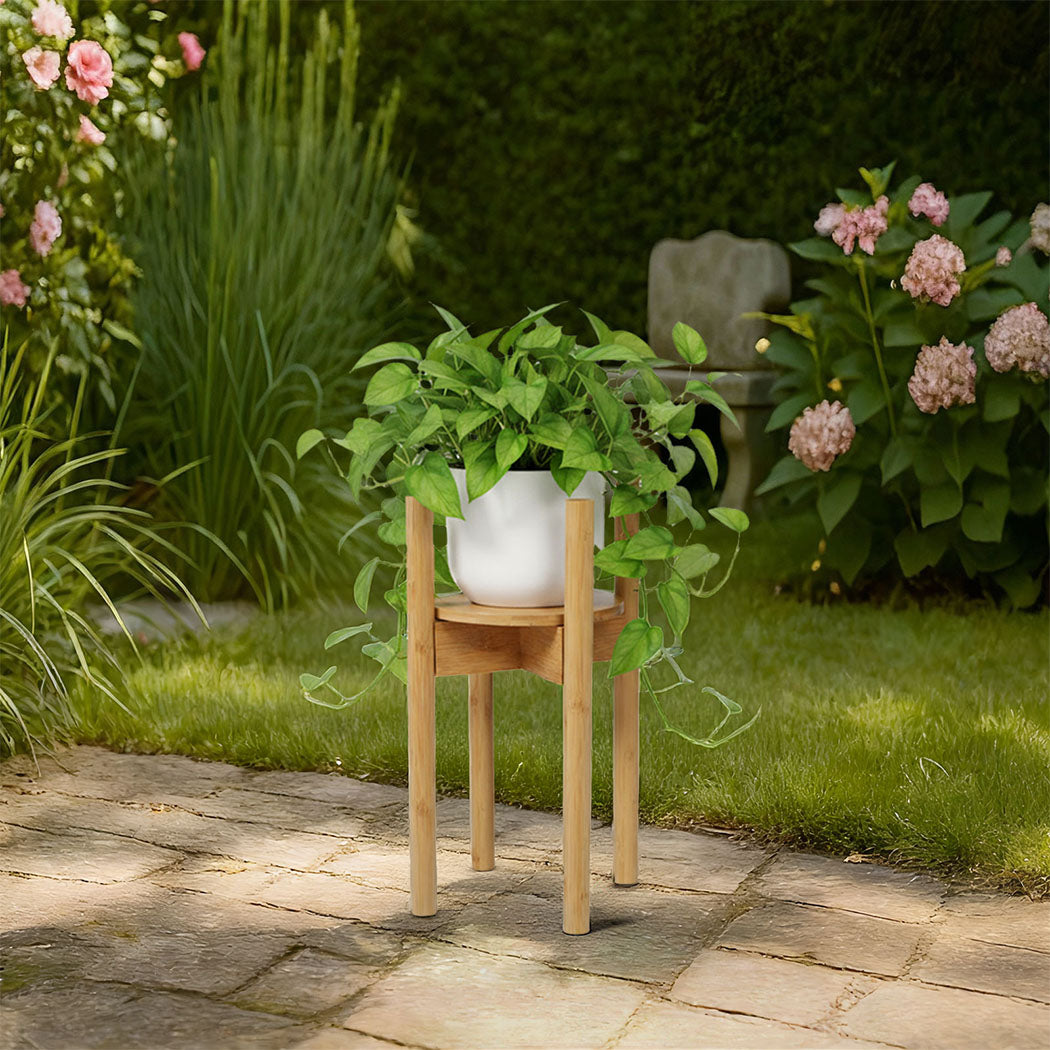 Levede Bamboo Adjustable Plant Stand Indoor Outdoor-2065254276858515463