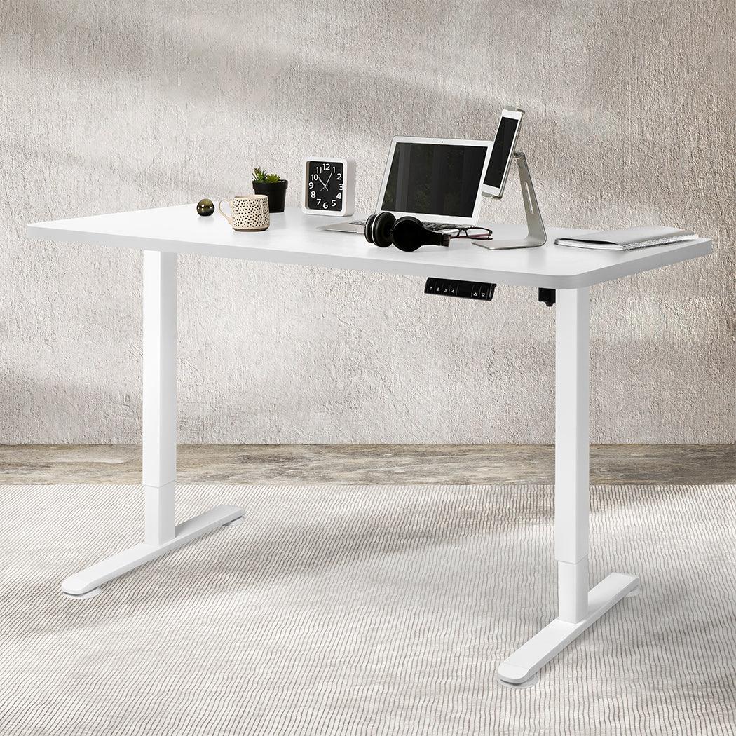 Levede Motorised Standing Desk Adjustable 140cm White 1000x 1MM-2018816934711267335