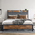 Levede Queen Bed Frame Tufted Headboard USB Charge-2006733226692972551