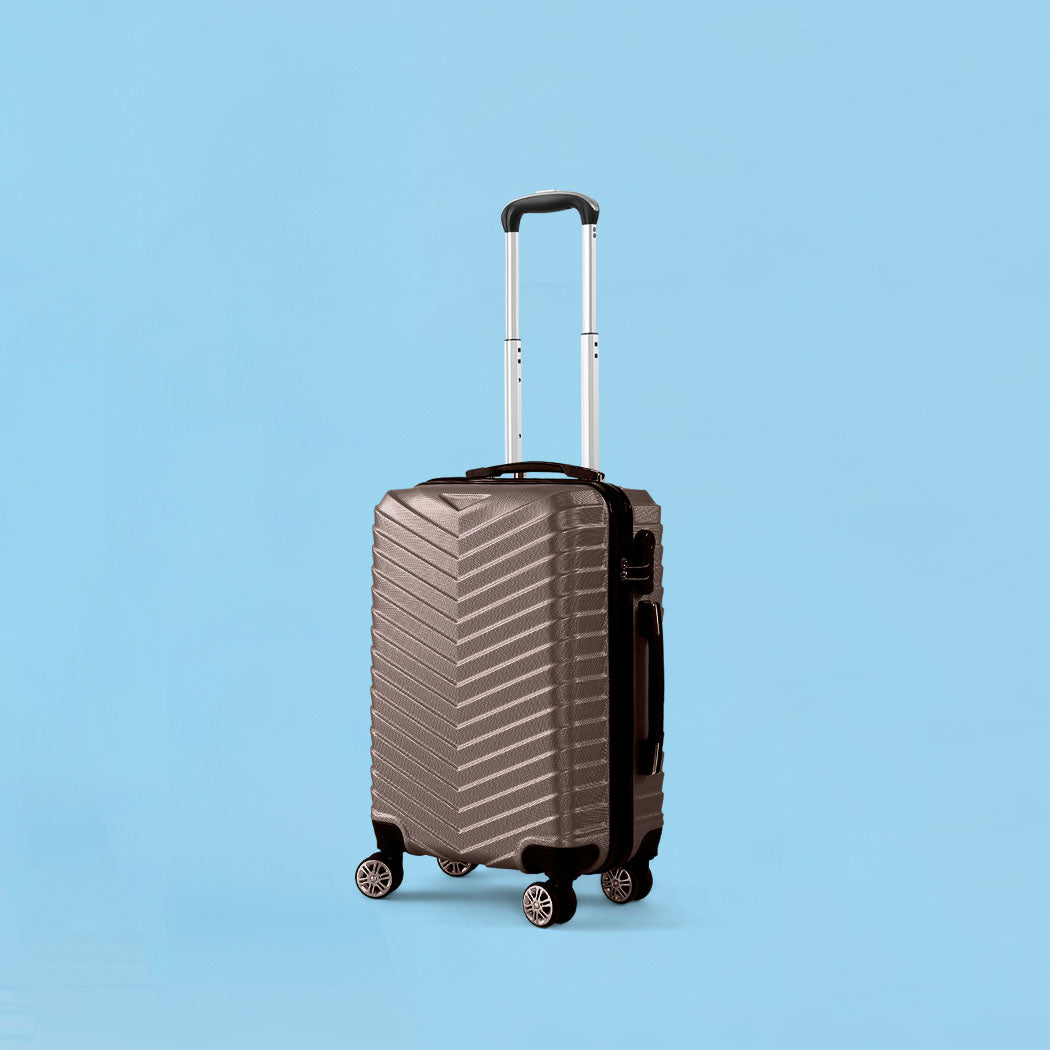Slimbridge 20" Carry On Travel Luggage Coffee 20 inch-2006733061617750023