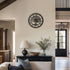 Yezi Wall Clock 40cm Vintage Tree Design Silent Quartz Iron Wood Black-2100034941327904775