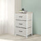 Levede Chest of 3 Drawers Bedside Table Beige-2006733263275692038