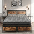 Metal Bed Frame Mattress Base Set Wood Queen-2006733227687022599