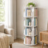 Levede Rotating Bookshelf 4 Tier Book Storage 360 Swivel Space Saving White-2109799589056548873