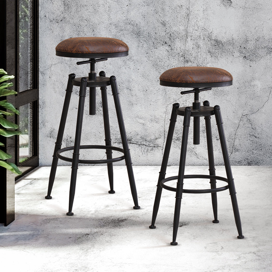 Levede 2x Industrial Bar Stools Kitchen-2006733236885131270