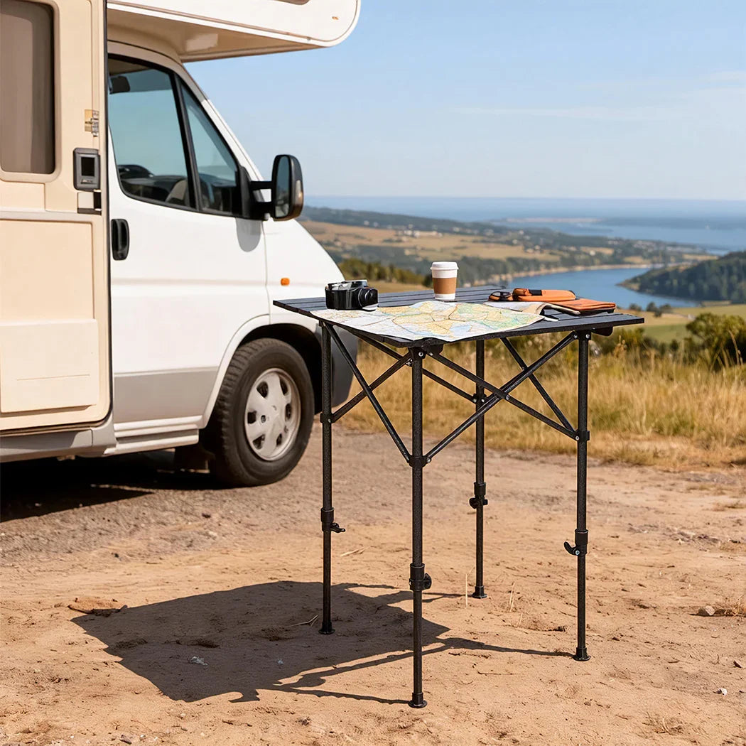 Levede Camping Table Folding Aluminum Portable BBQ Desk-2050056752648556551