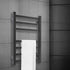 Heated Towel Rail Warmer Rack Wall Mounted Black-2006733186985496583