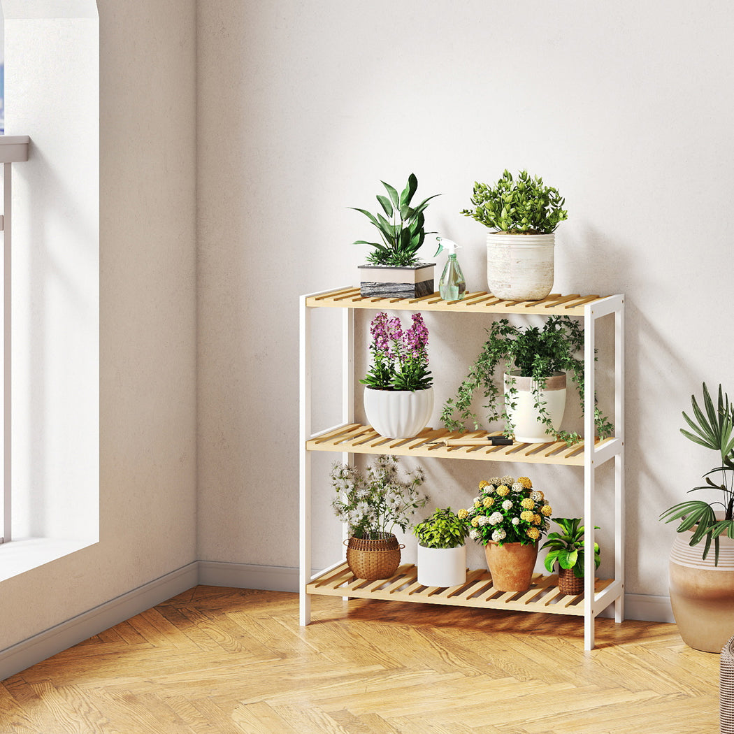 Levede Bamboo Storage Rack 3 Tier Shelf Shoe Organiser-2065254664798081031