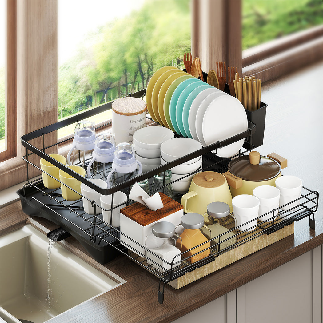 Toque Expandable Drain Drying Rack Dish Bowl Holder-1938089881679040519