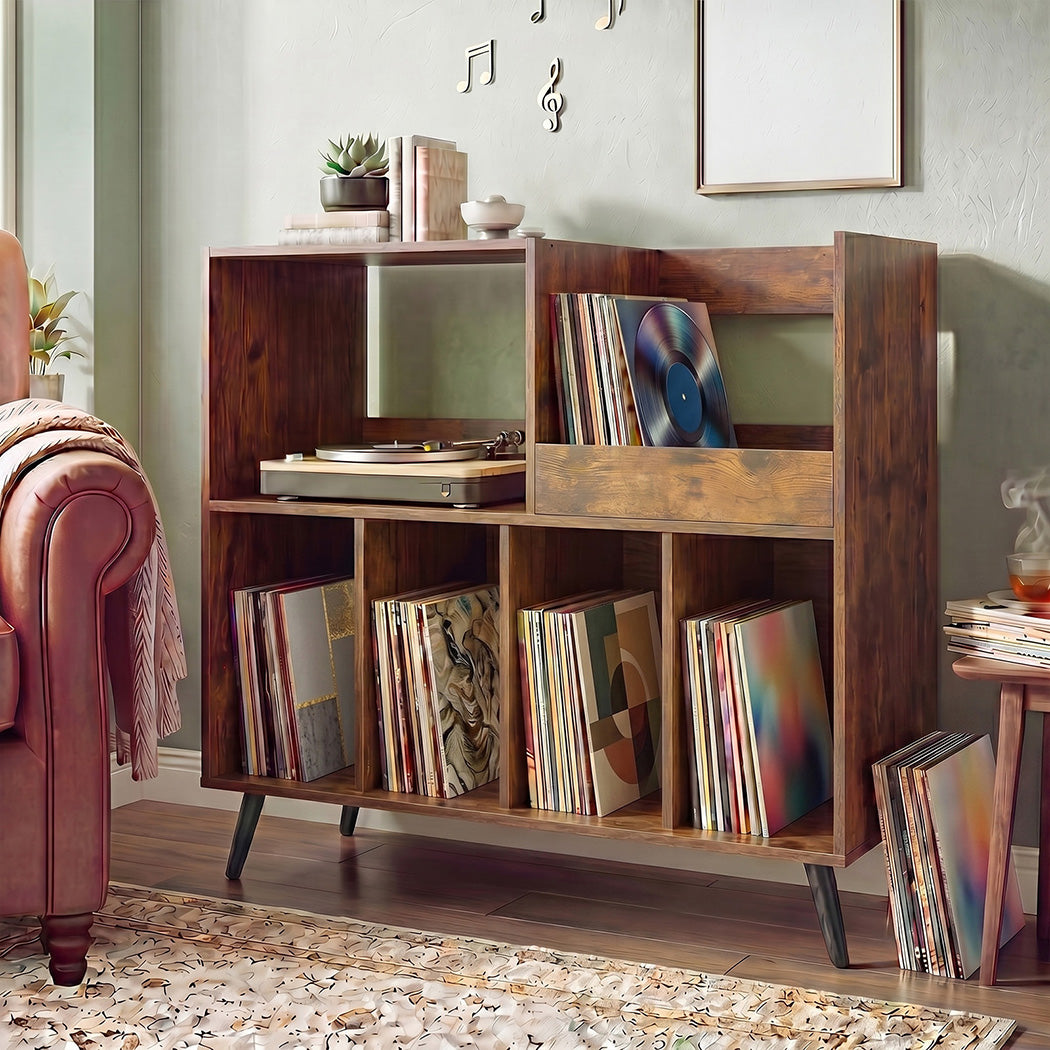 Levede Record Player Stand Vinyl Holder Cabinet Turntable Table 300+ Albums-2102558716346896392