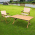Levede Folding Camping Table Chair Set Oak-2006733114126241799