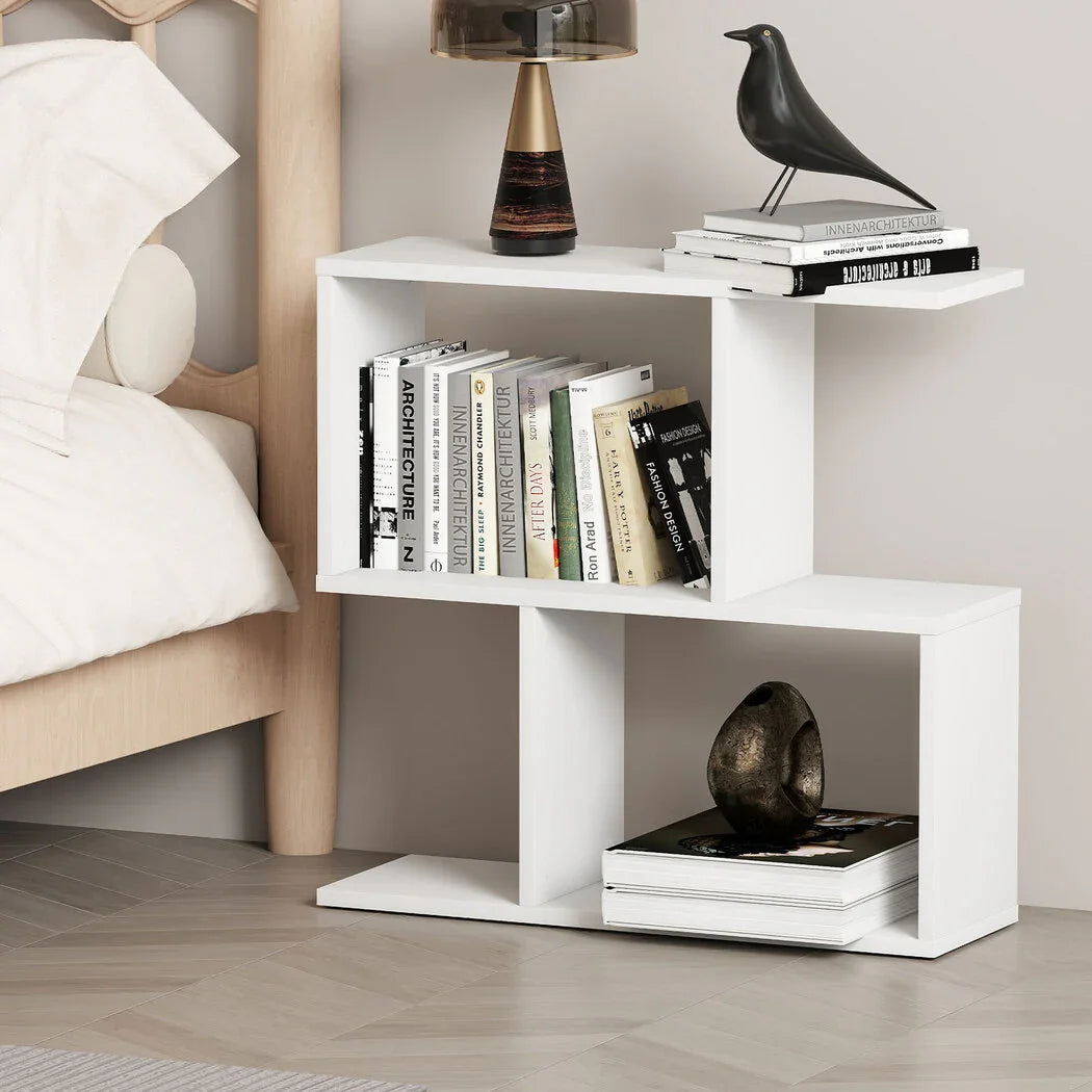 Levede Slim 2 Tier Narrow Side Table Bedside Nightstand-2029387217755049991