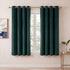 Marlow Blackout Curtains 2 Panels Velvet Room Darkening Eyelet Curtains Green-2072893568179113991