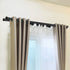 Marlow Black Double Curtain Rod Steel Pole Pommel Set Extendable Adjustable-2018816770139361287