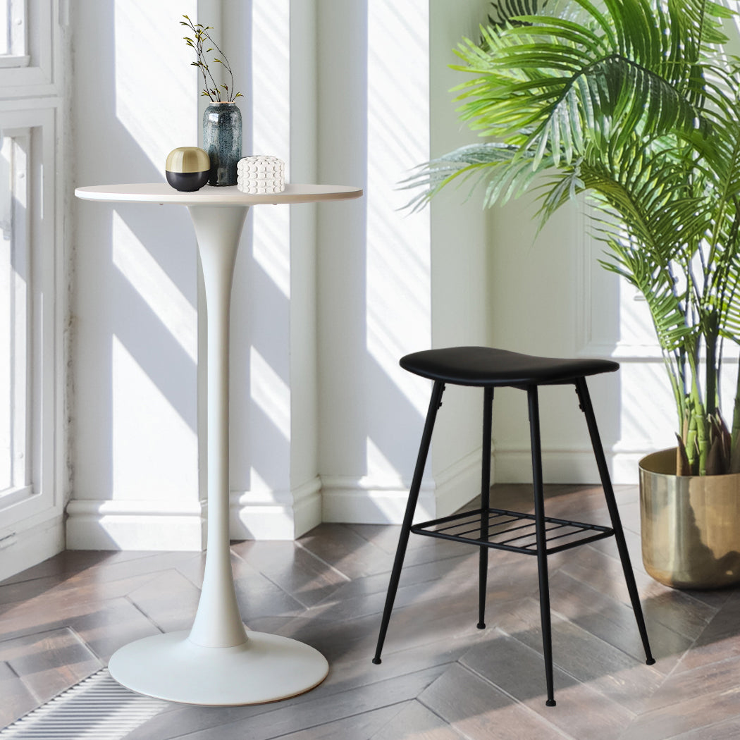 Levede 2x Round Bar Table Pub Tables White-1864183287124201479