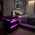Levede Smart Bedside Table Charging Station Motion Sensor Modern Nightstand-2050056780108664839