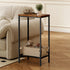 Levede Industrial Side Table 2-Tier Shelf End Table-2050056751763558407