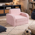 BoPeep Kids Sofa Fold Out Couch 3 In 1 Teddy Fleece Convertible Chair Pink-2109799595553525768