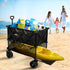 Lambu Folding Wagon Cart Double Shelves-2006732894810279943