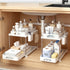 Toque 2 x Under Sink Organizer 2 Tier Cabinet Storage Rack Adjustable Kitchen-2050056777659191303