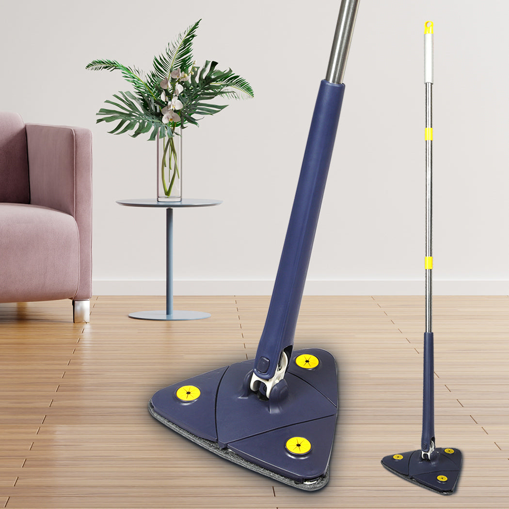 Cleanflo Cleaning Mop Dry Wet Triangle Blue-1864183295911268359