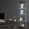 Stacked Display Storage Cabinet Glass Black-2006733282951172103