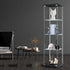 Stacked Display Storage Cabinet Glass Black-2006733282951172103